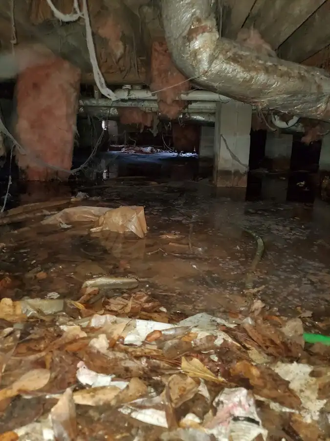 Crawl space flood assessment for Commercial Water Damage Restoration in Dripping Springs